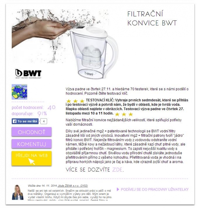 Konvice byly důkladně otestovány ženami s.r.o.